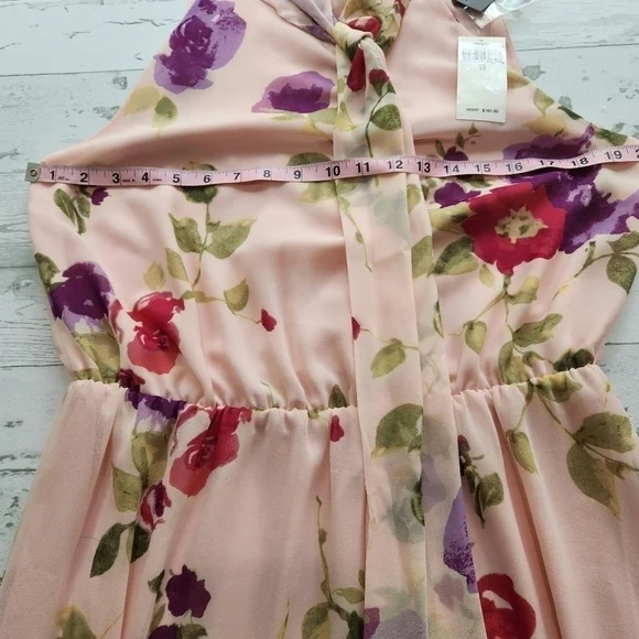 Ralph Lauren Floral Pink Halter Top Mini Dress Sizes 10 And 12 NWT - Picture 14 of 17